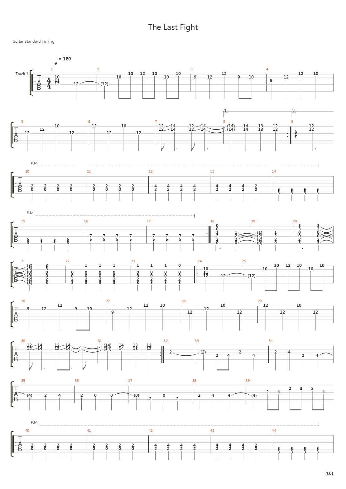 Last Fight吉他谱