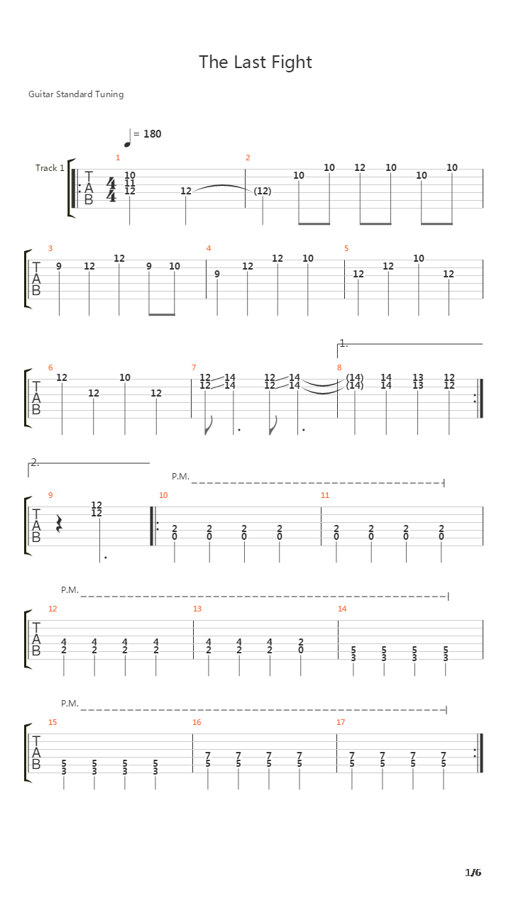 Last Fight吉他谱
