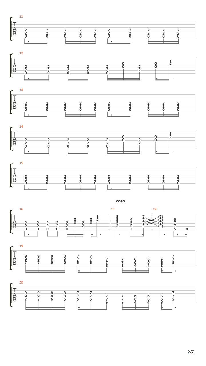 Let It Roll吉他谱