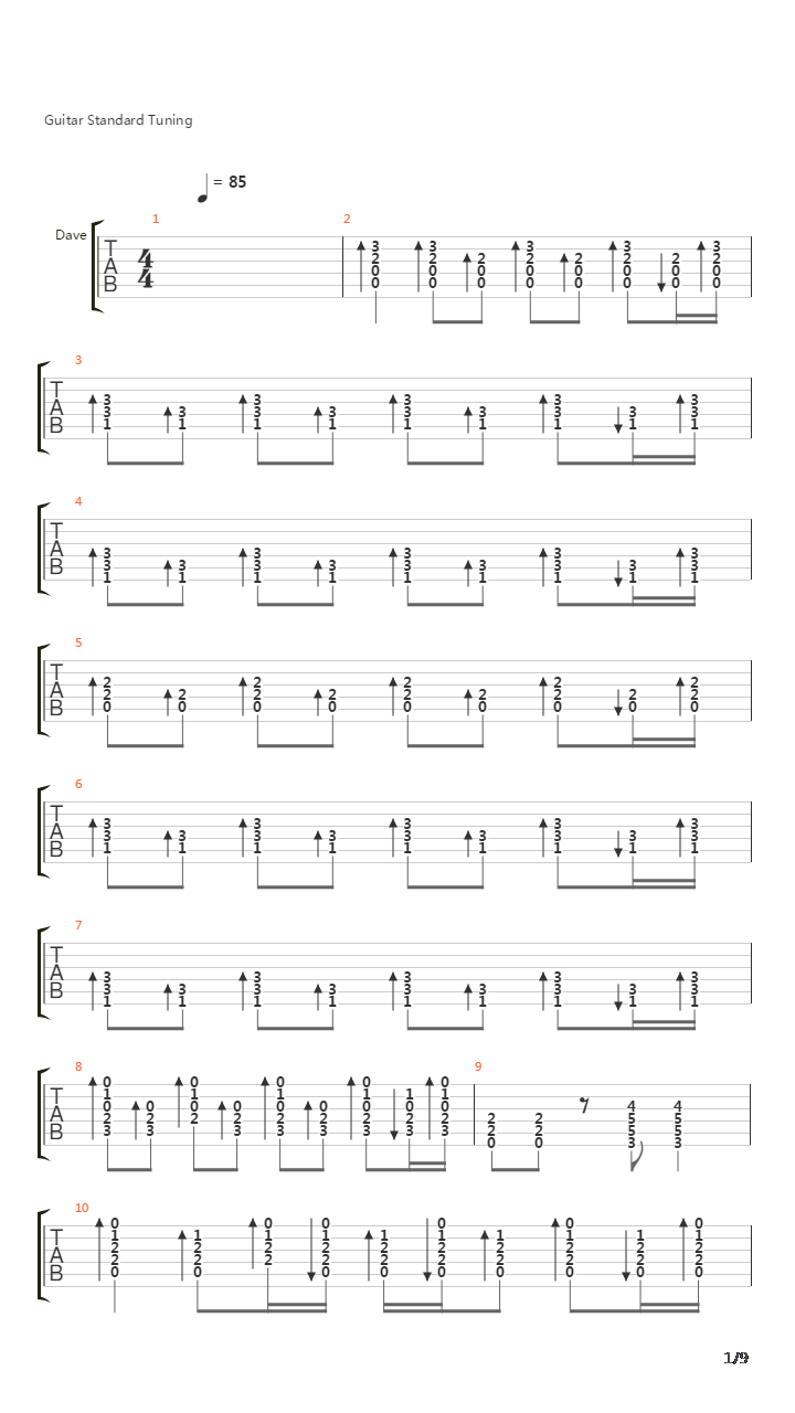 Messages吉他谱