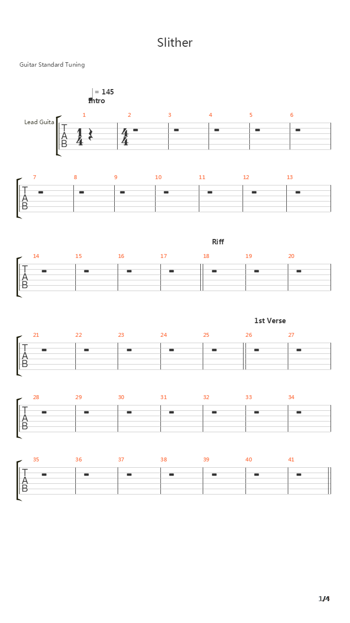Slither吉他谱