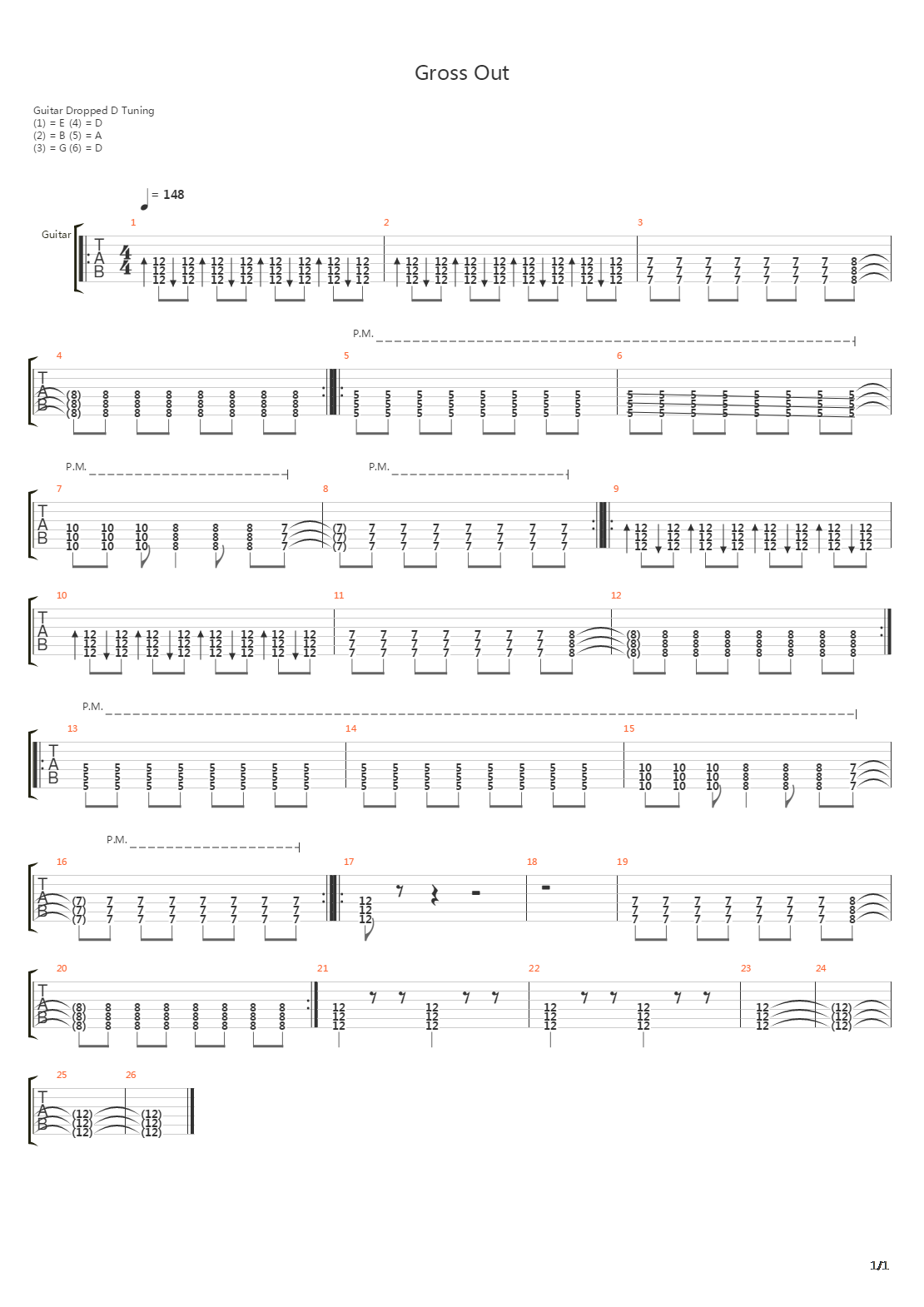Gross Out吉他谱