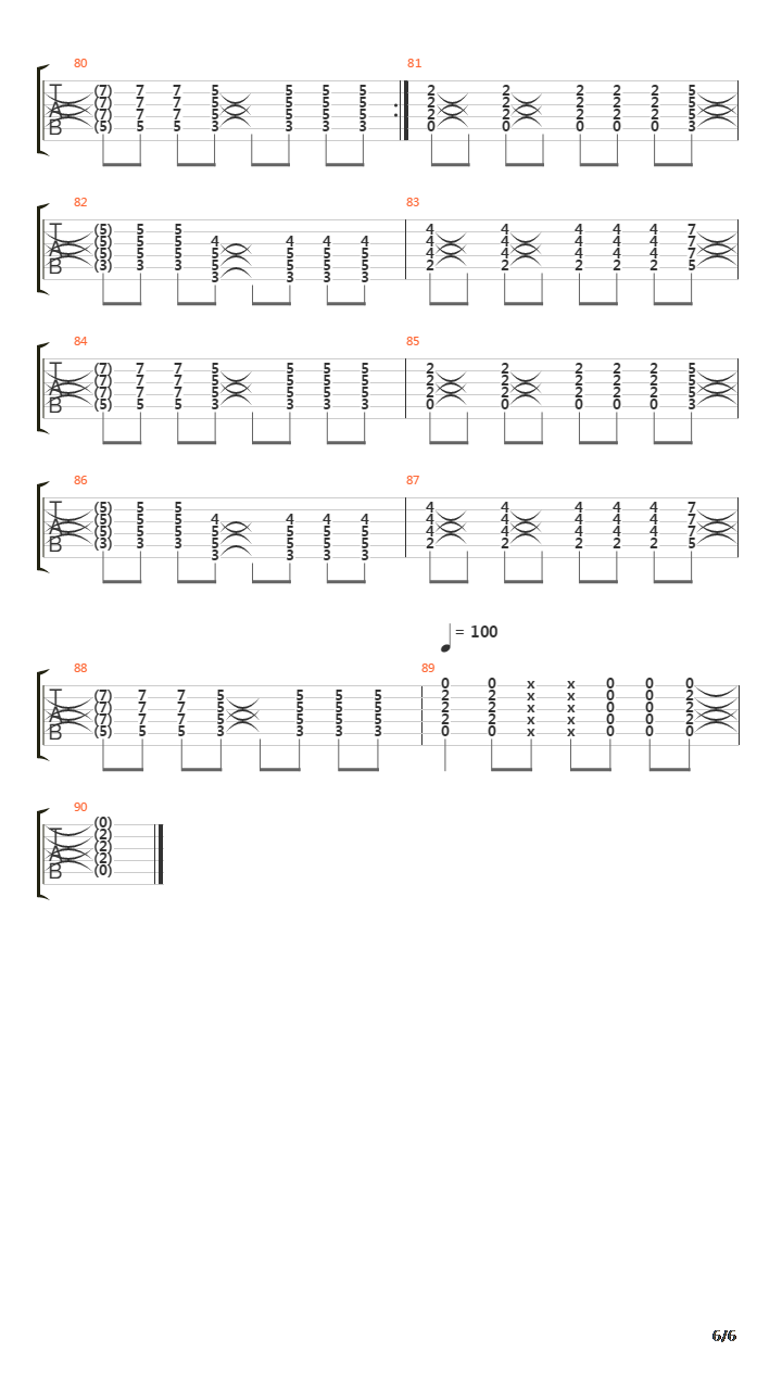 Outtathaway吉他谱