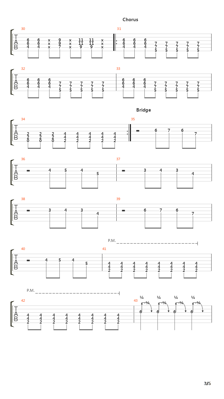 Ride吉他谱