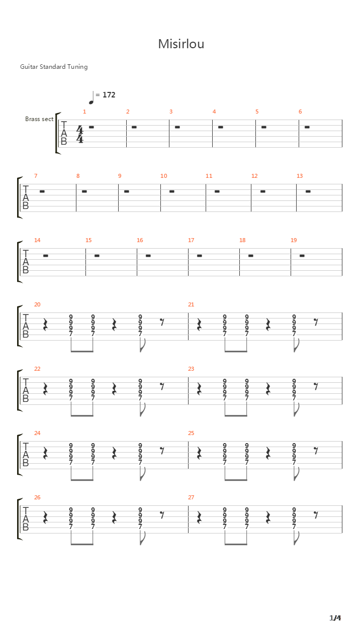 Misirlou吉他谱