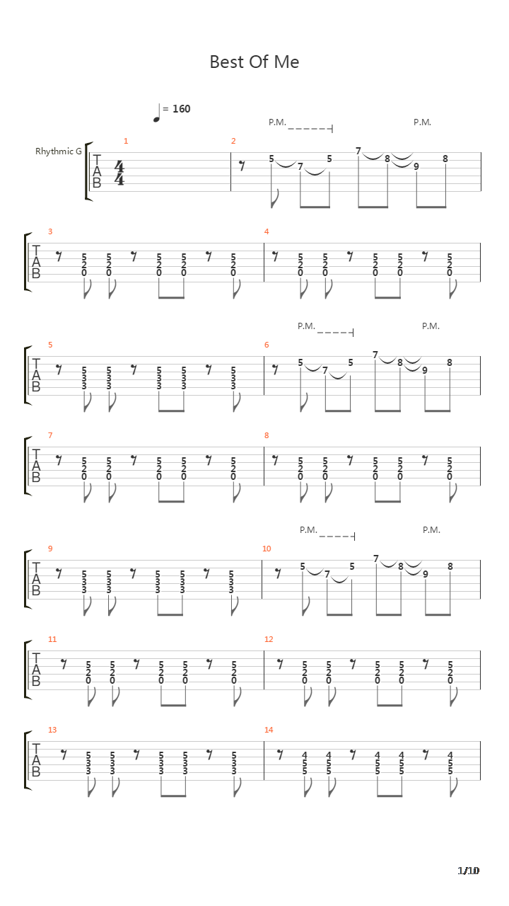 Best Of Me吉他谱