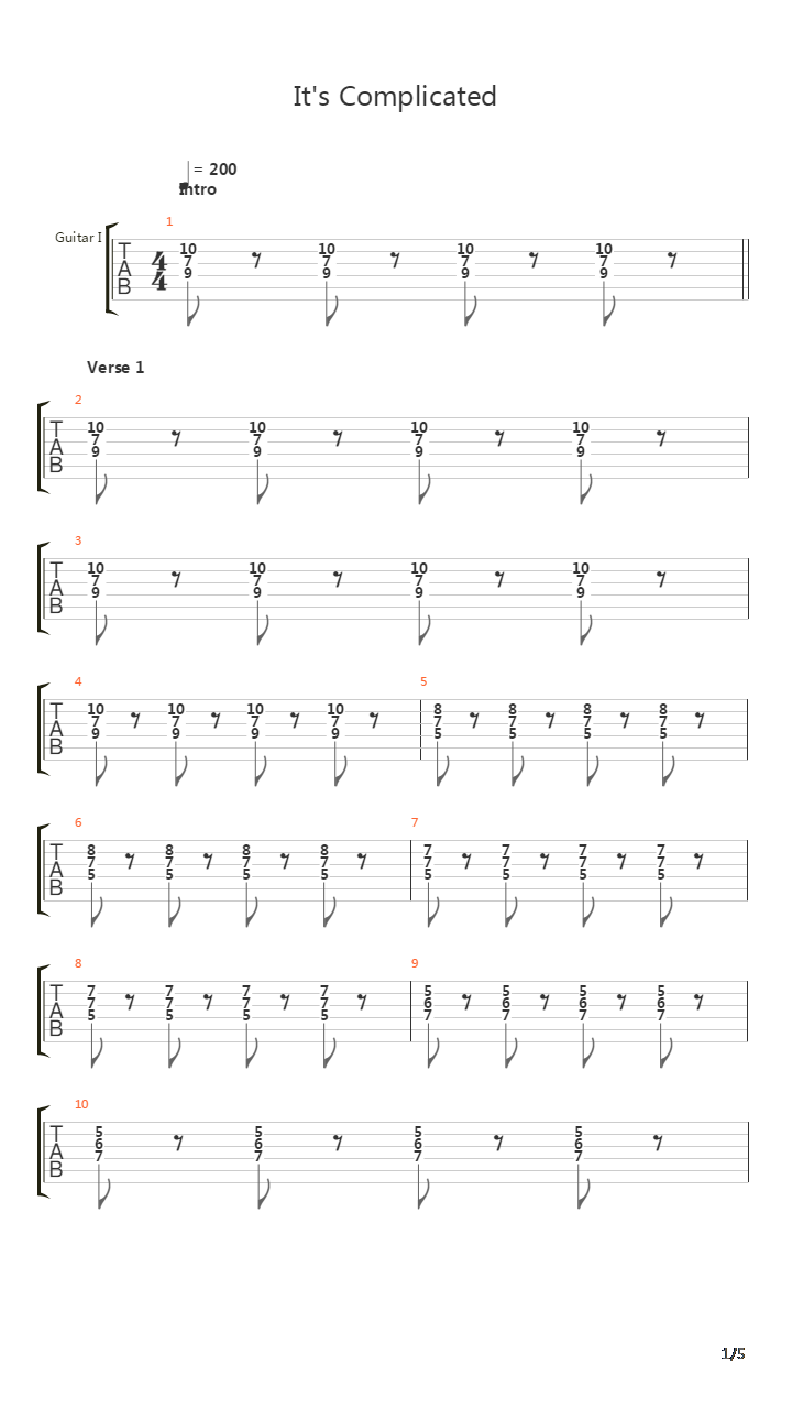 Its Complicated吉他谱