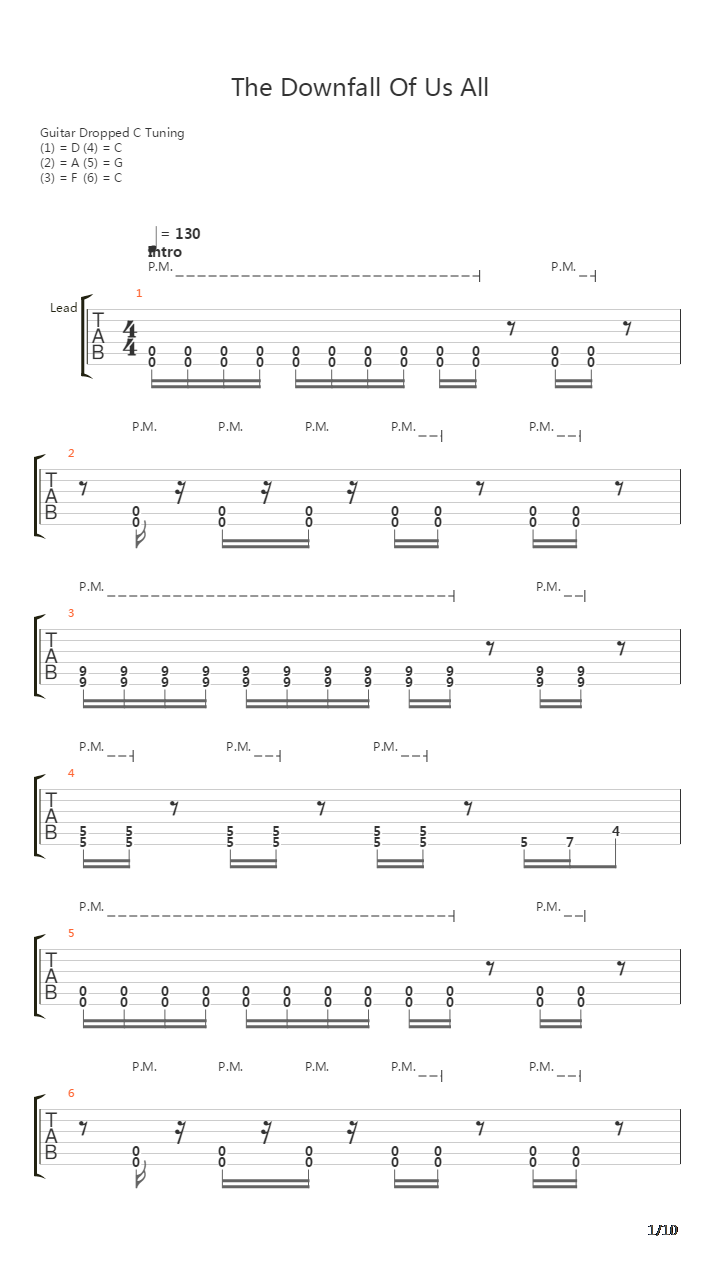 The Downfall Of Us All吉他谱