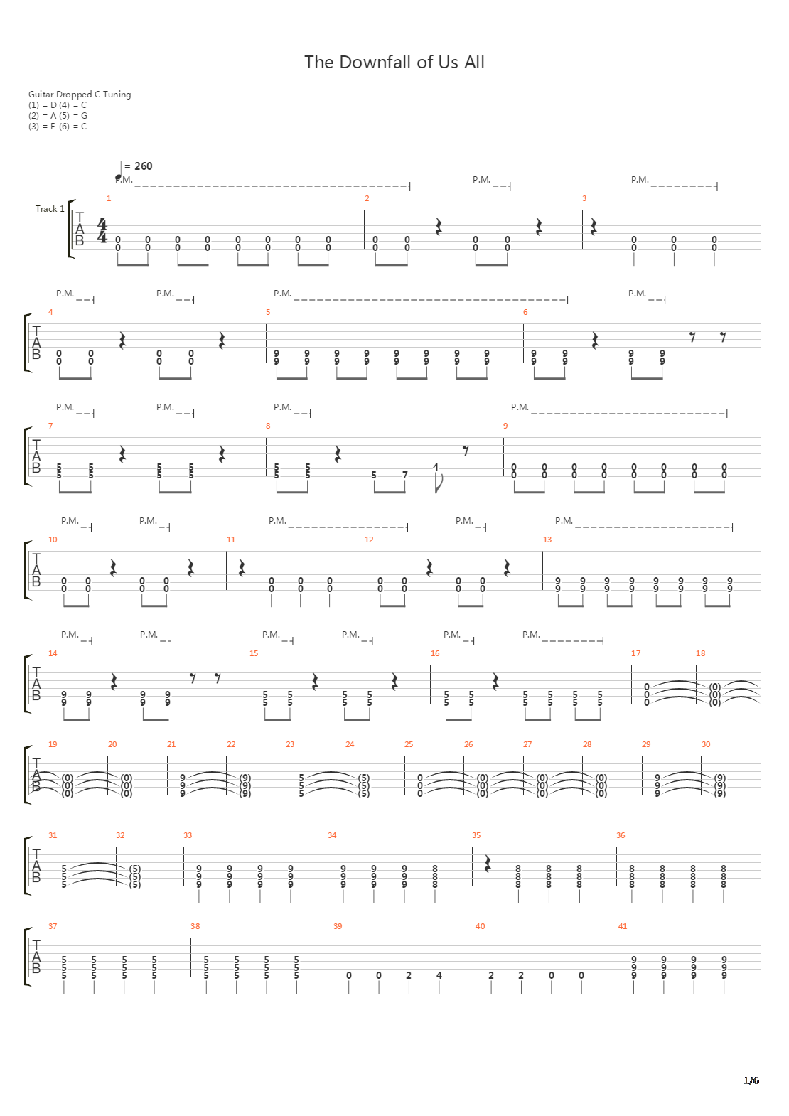 The Downfall Of Us All吉他谱