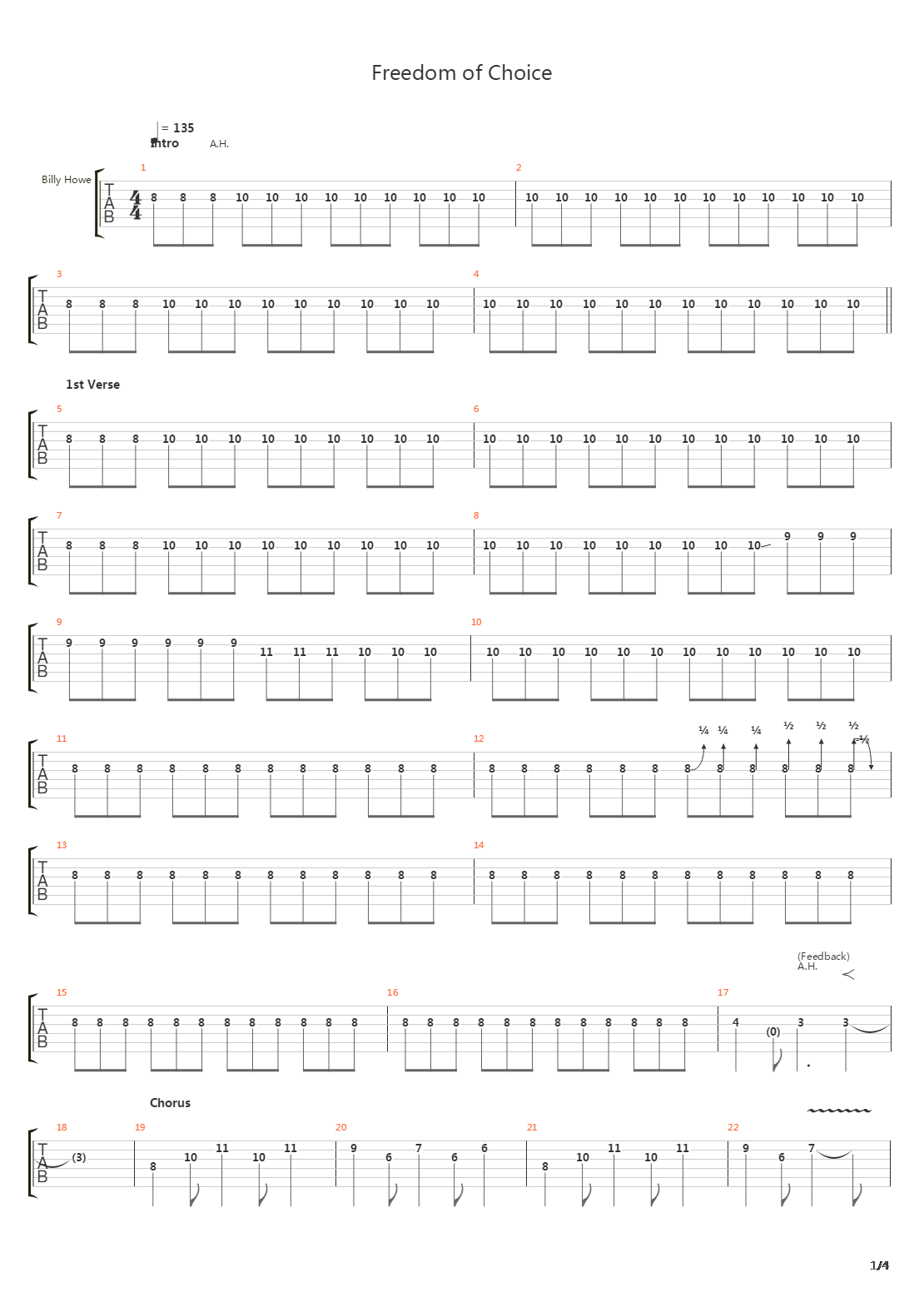 Freedom Of Choice吉他谱