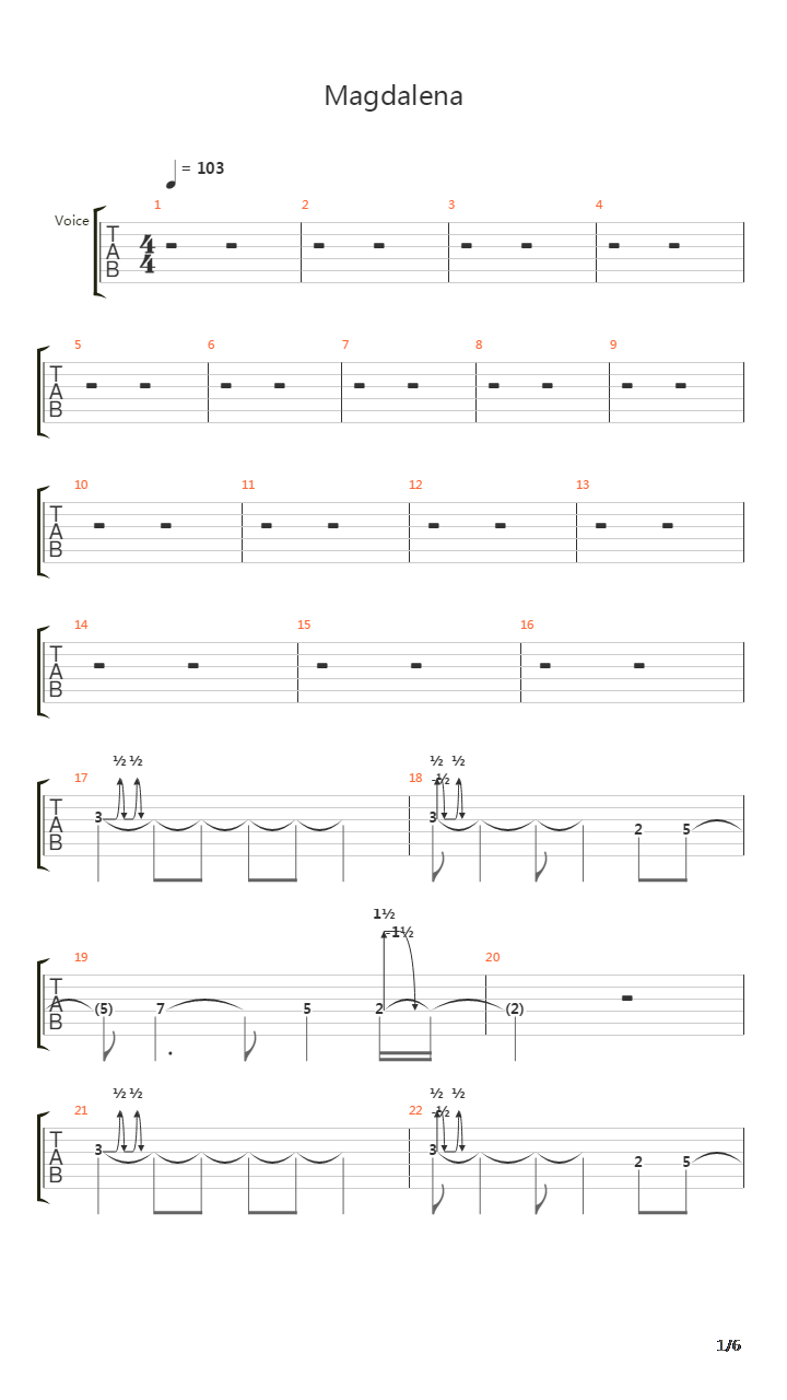 Magdalena吉他谱