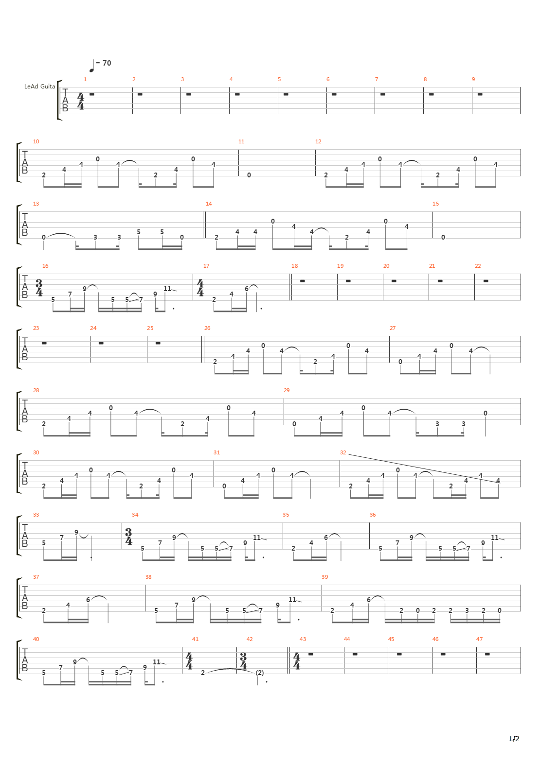 Pet吉他谱