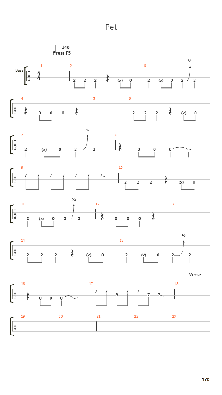 Pet吉他谱