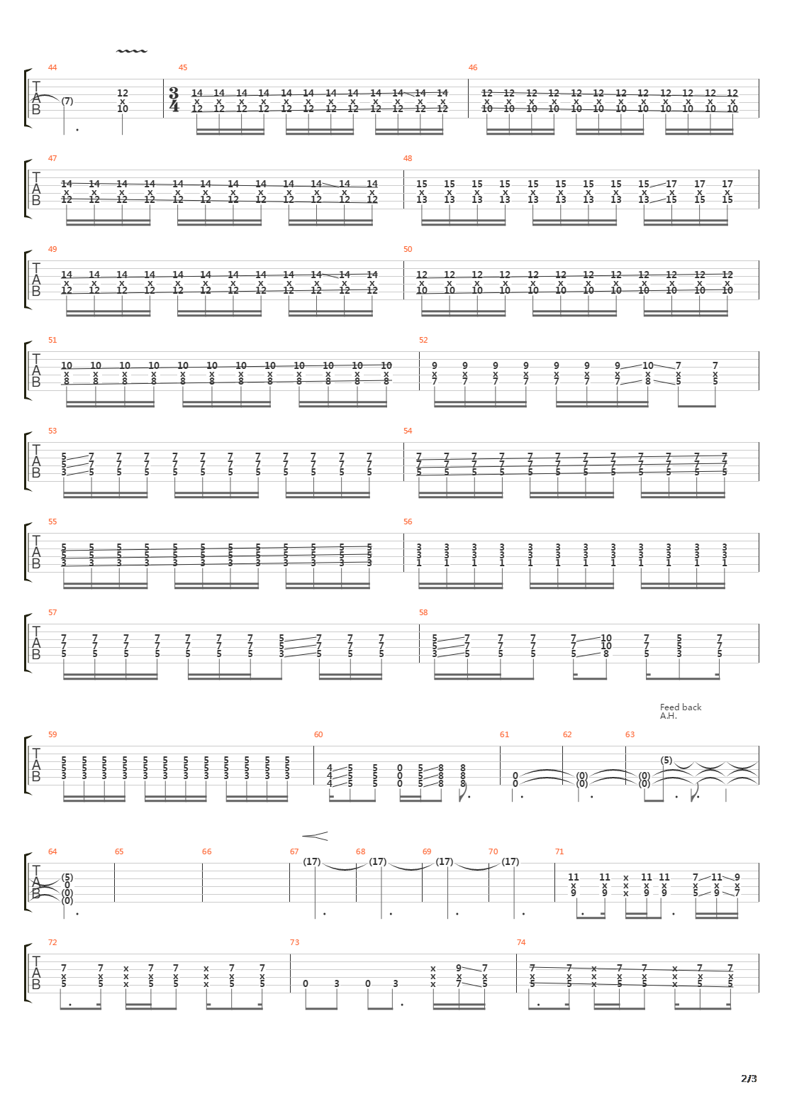 The Outsider吉他谱