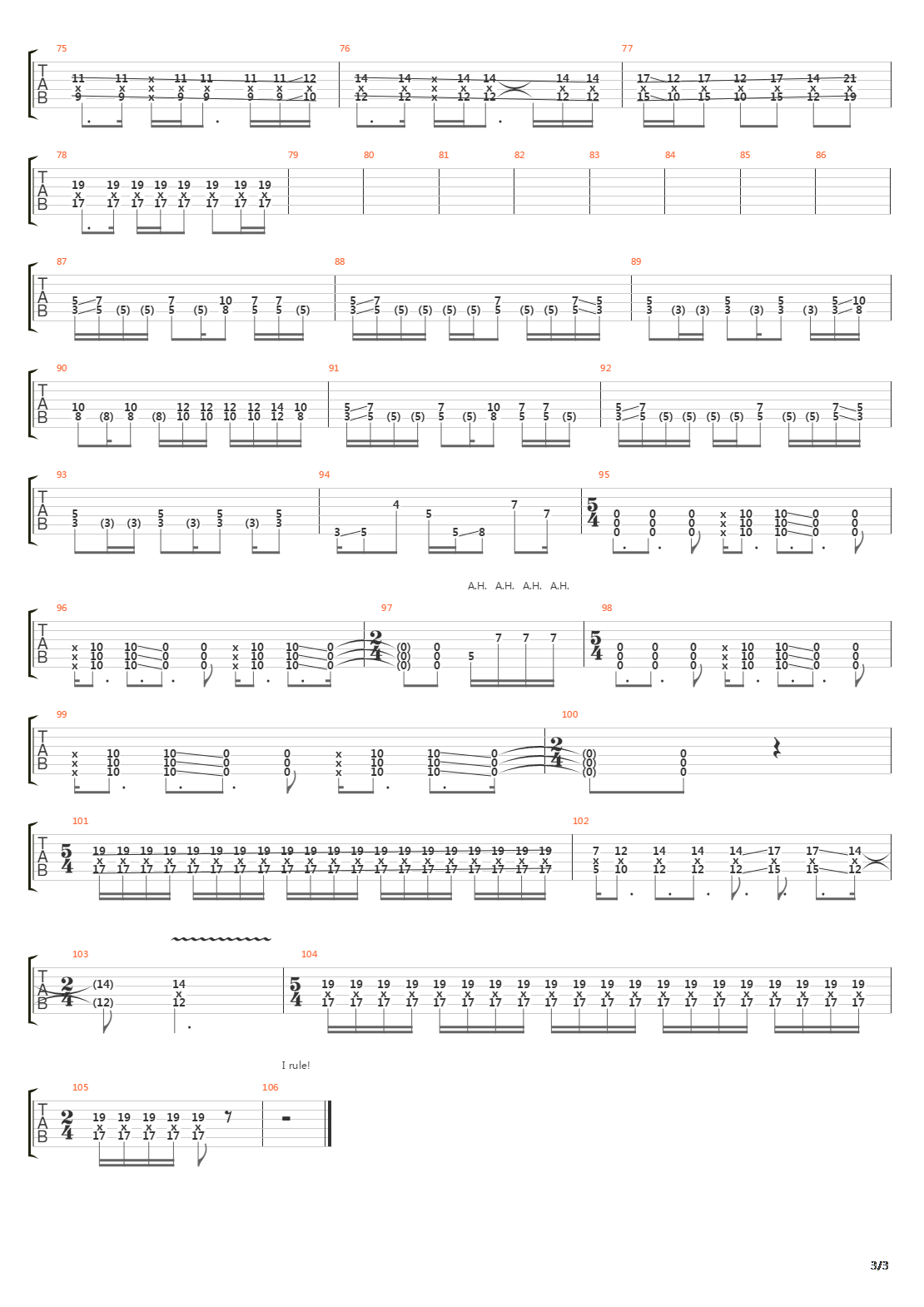 The Outsider吉他谱