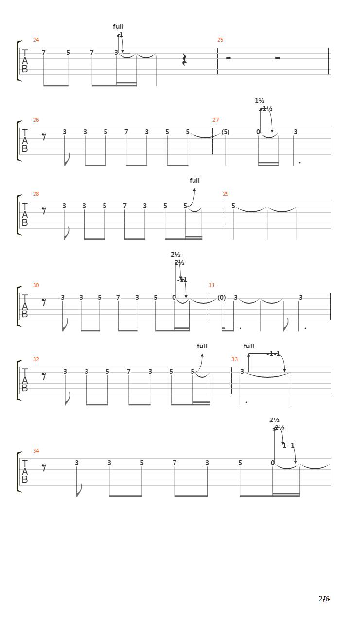 Thomas吉他谱