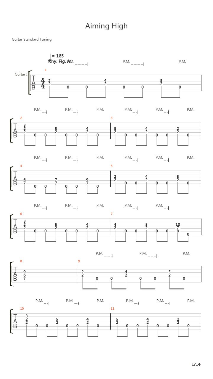 Aiming High吉他谱