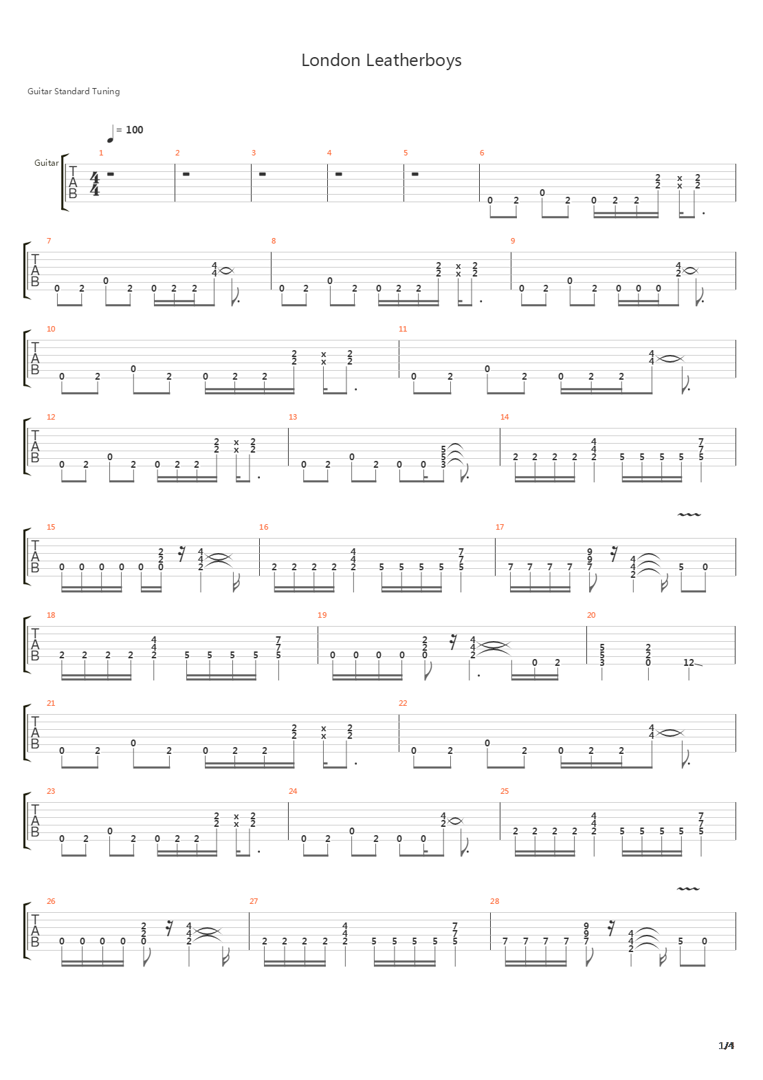 London Leatherboys吉他谱