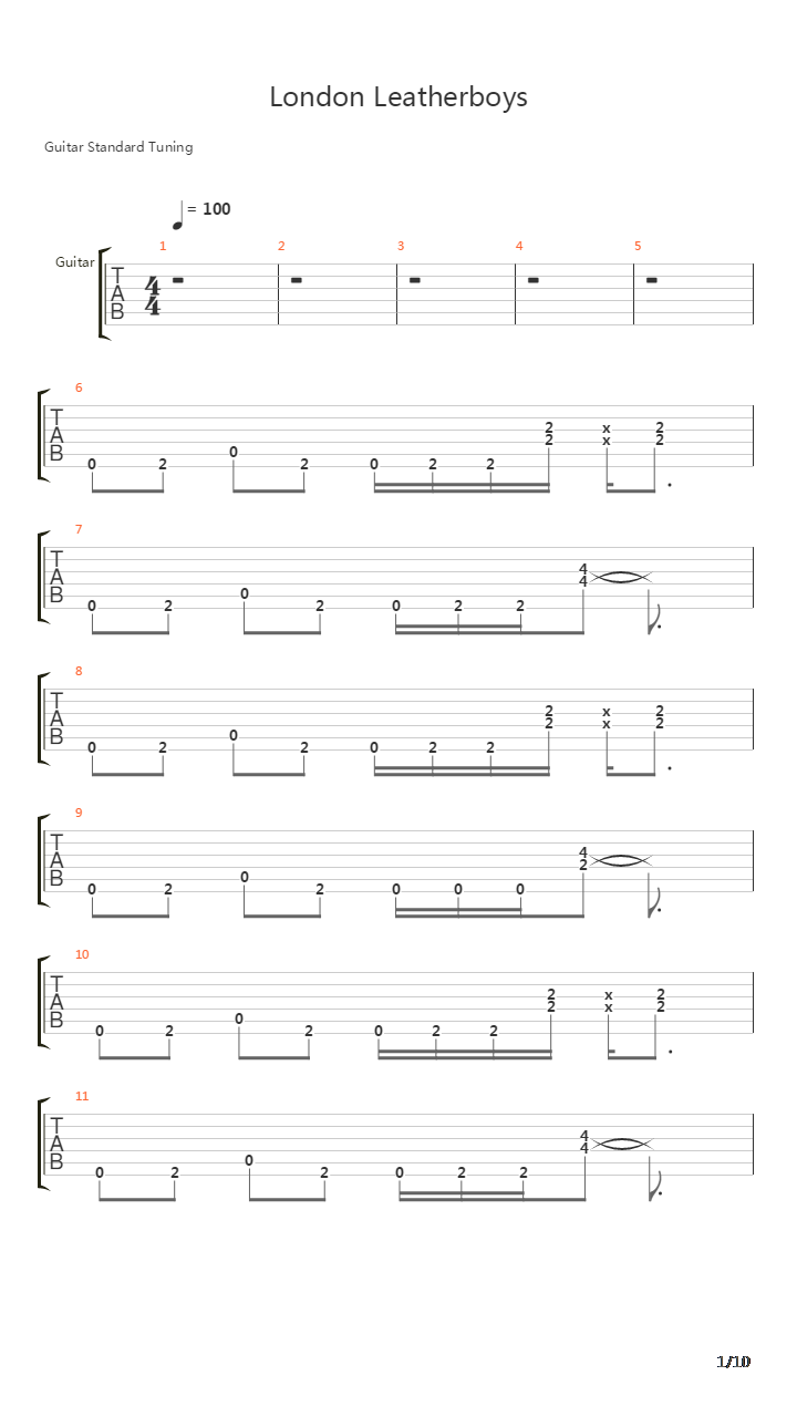 London Leatherboys吉他谱