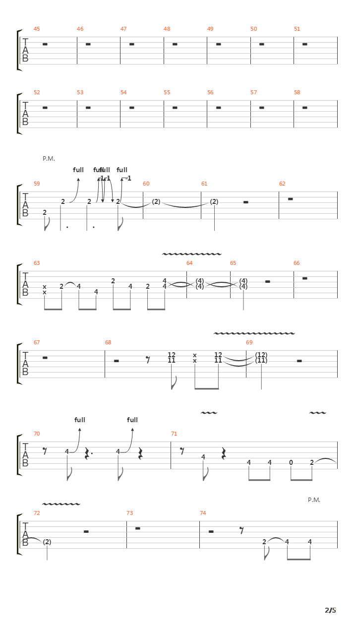 Russian Roulette吉他谱