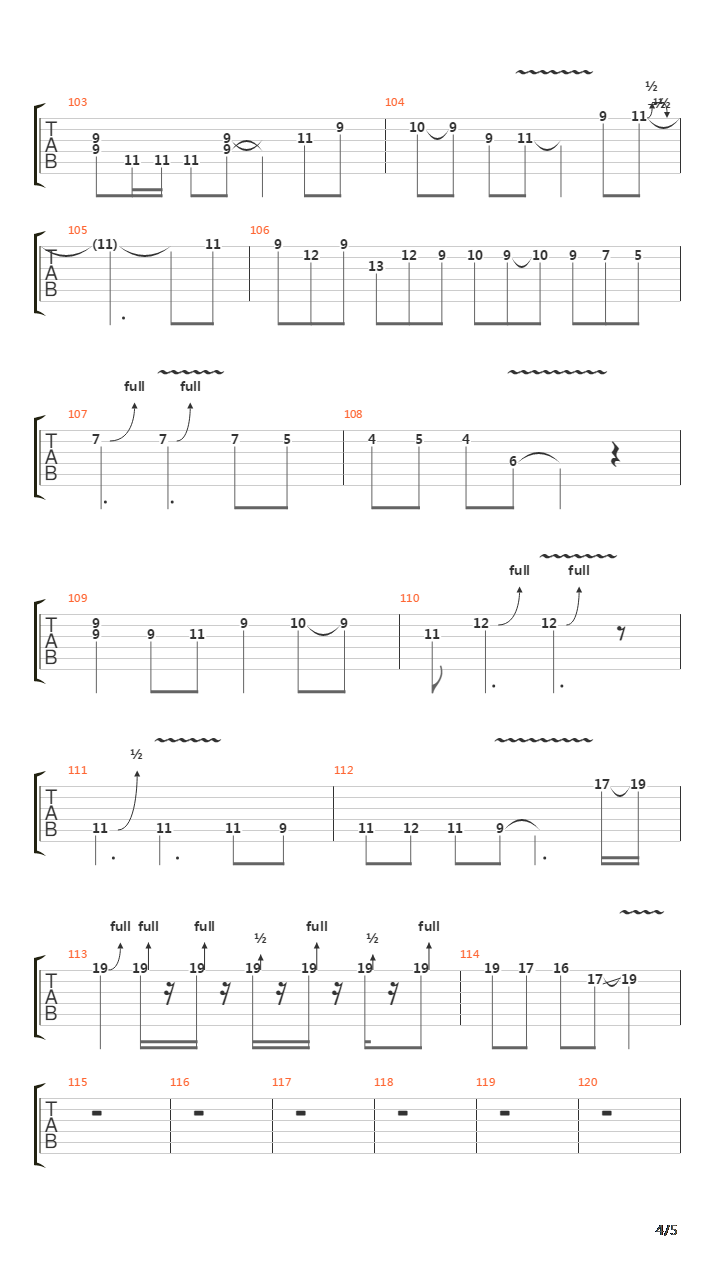 Russian Roulette吉他谱