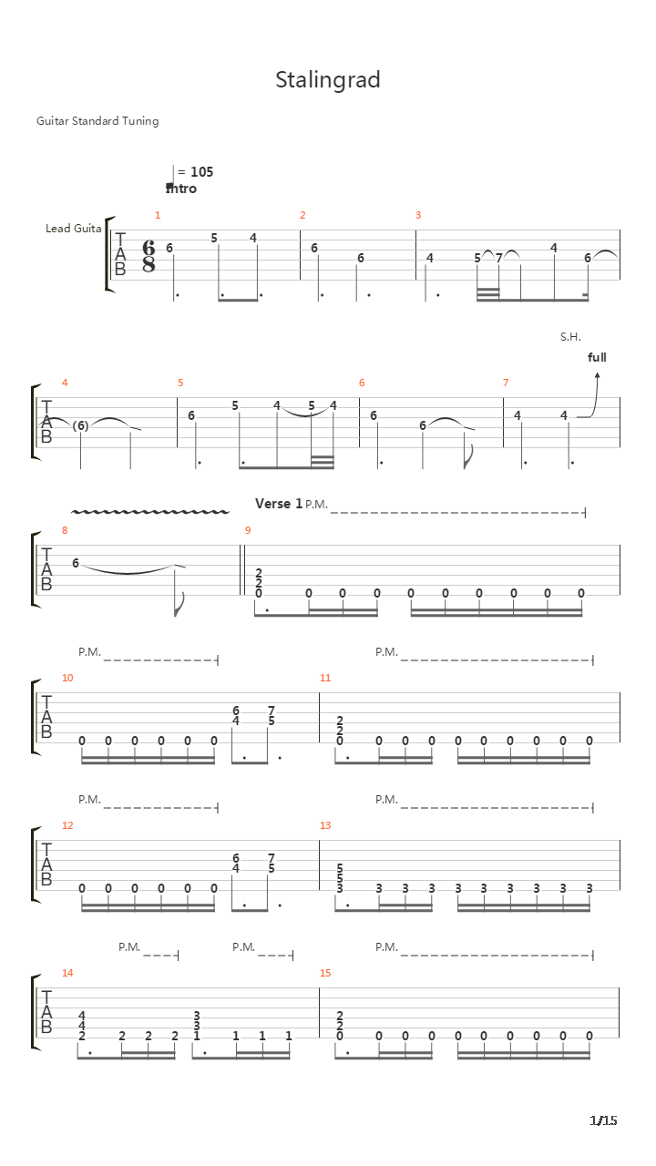 Stalingrad吉他谱