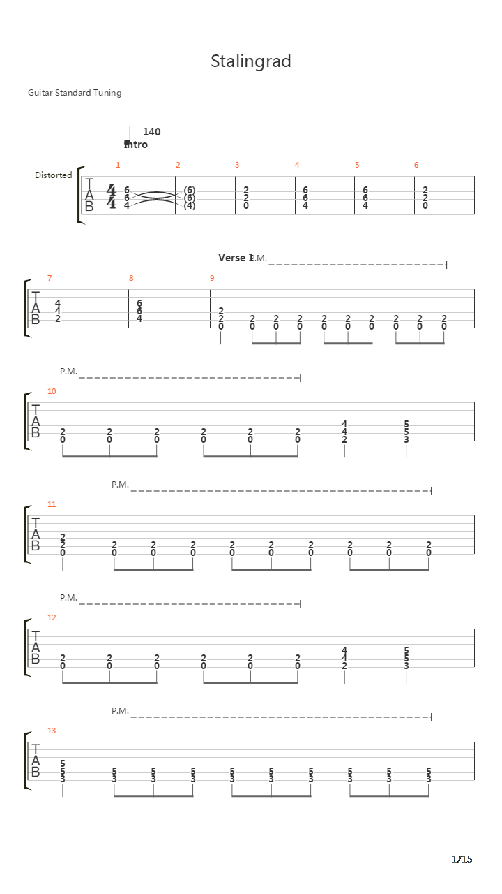 Stalingrad吉他谱
