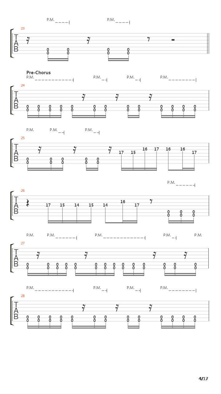 Follow The Signs吉他谱