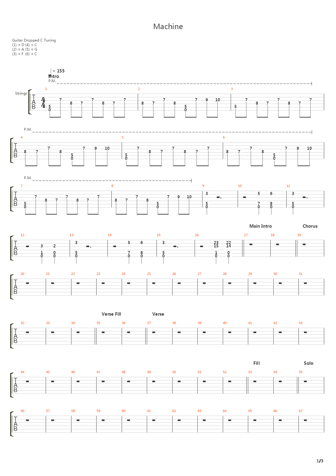 Machine吉他谱