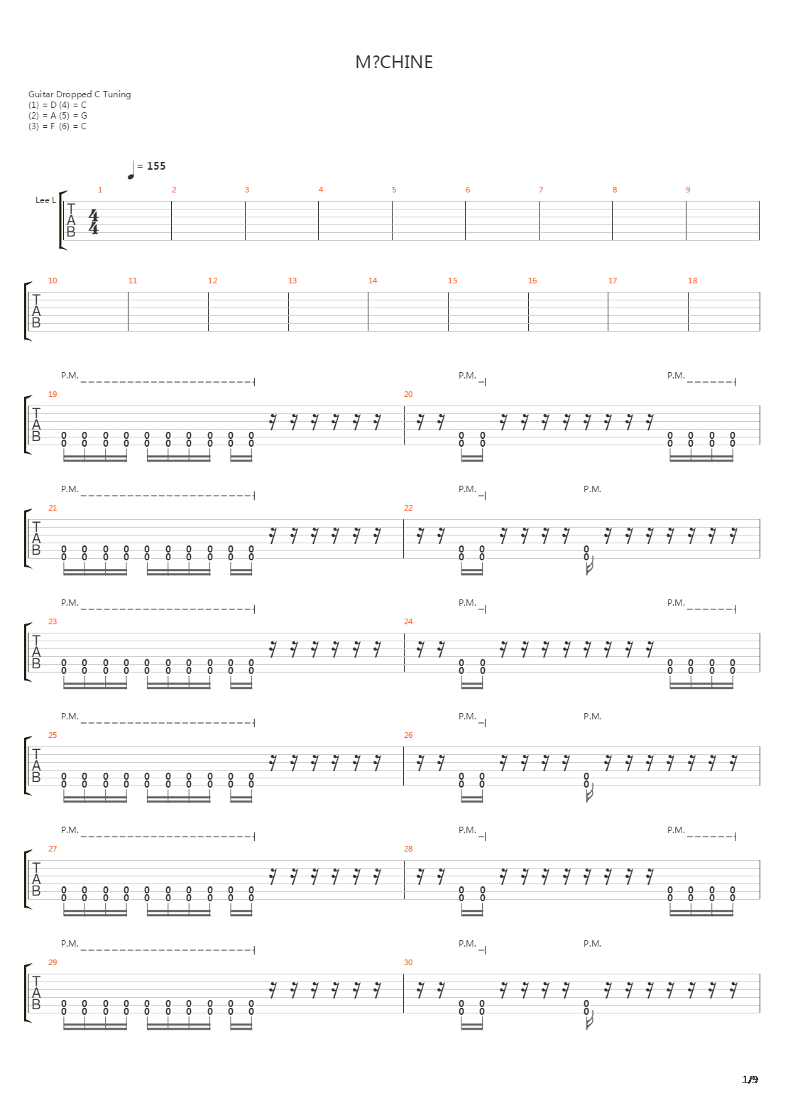 Machine吉他谱