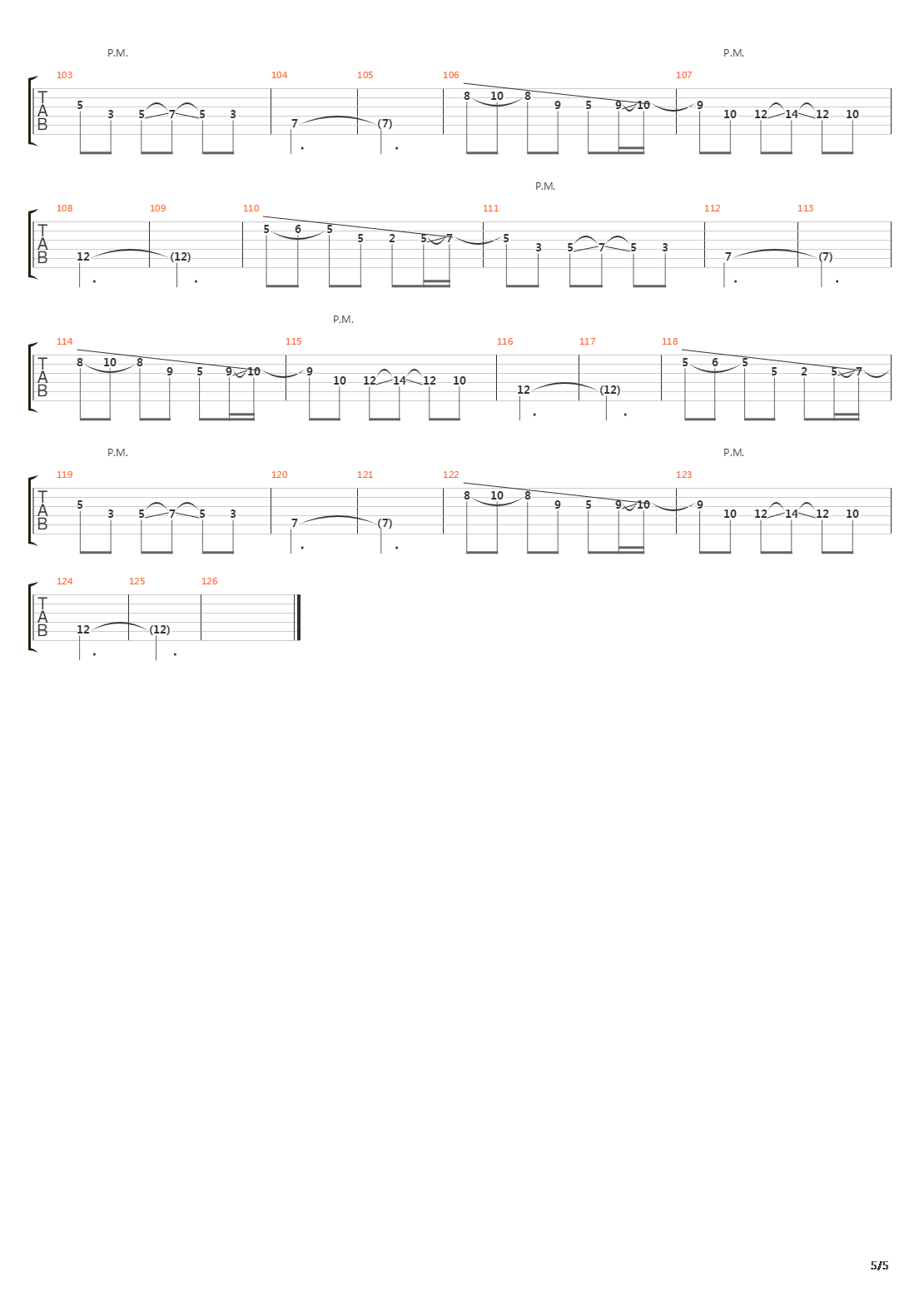 Put To Rest吉他谱