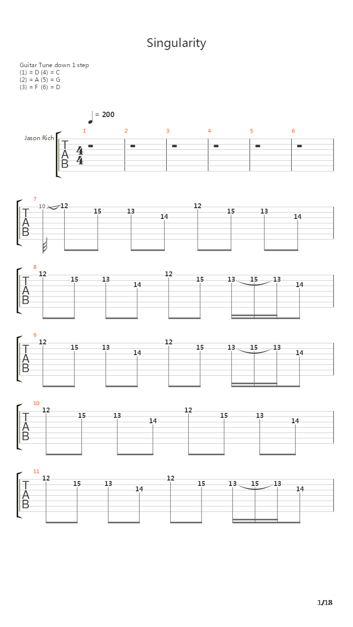 Singularity吉他谱