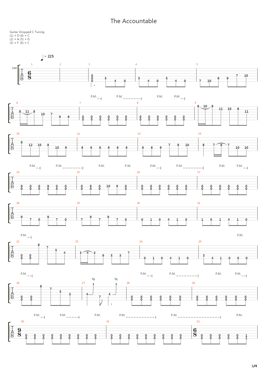 The Accountable吉他谱