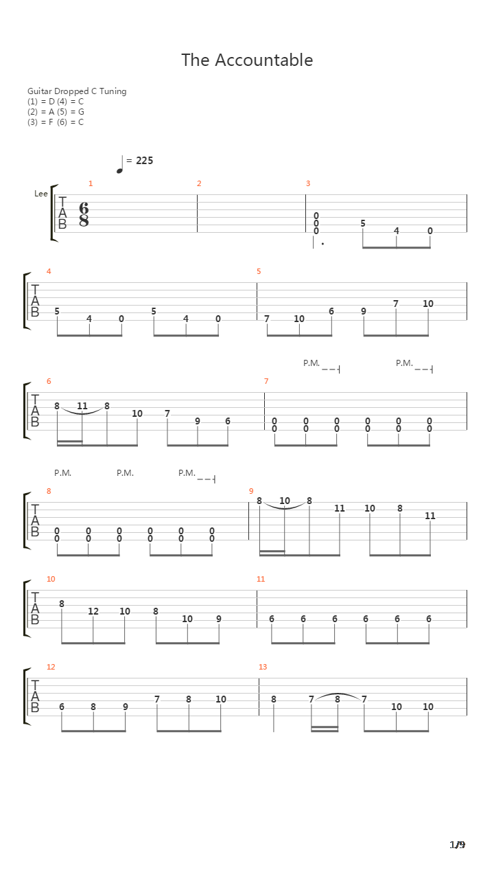 The Accountable吉他谱