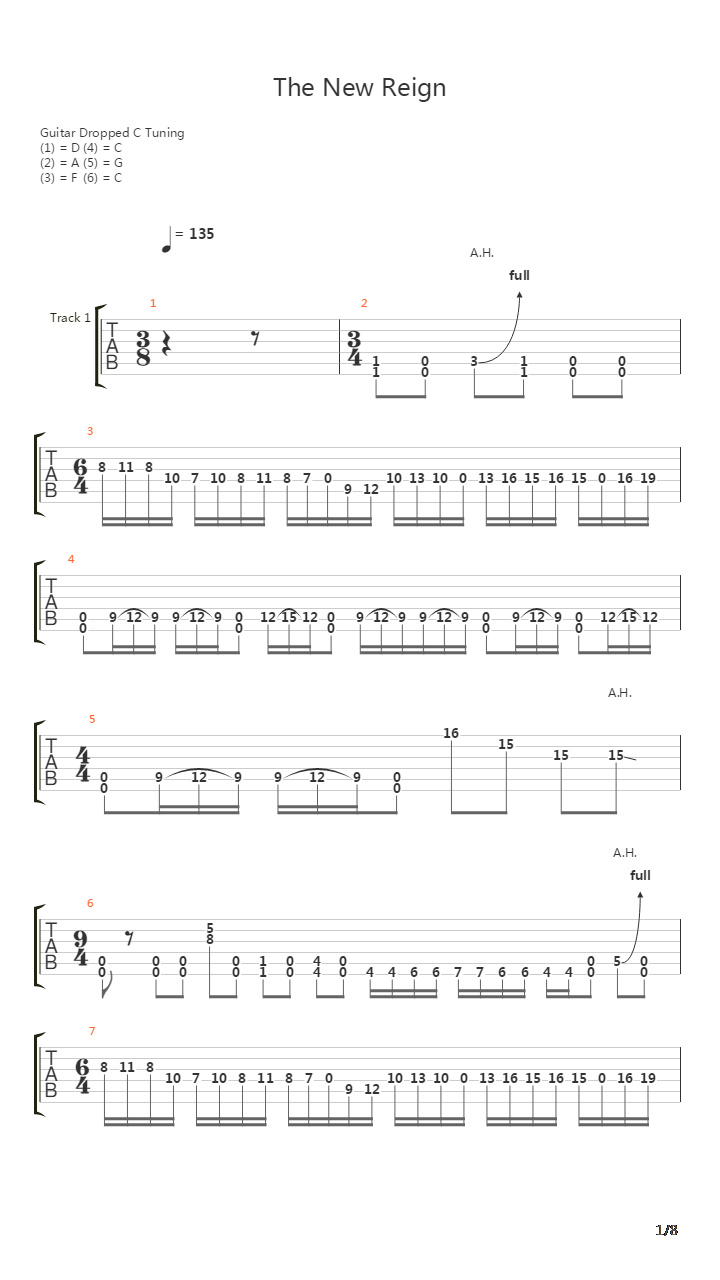 The New Reign吉他谱