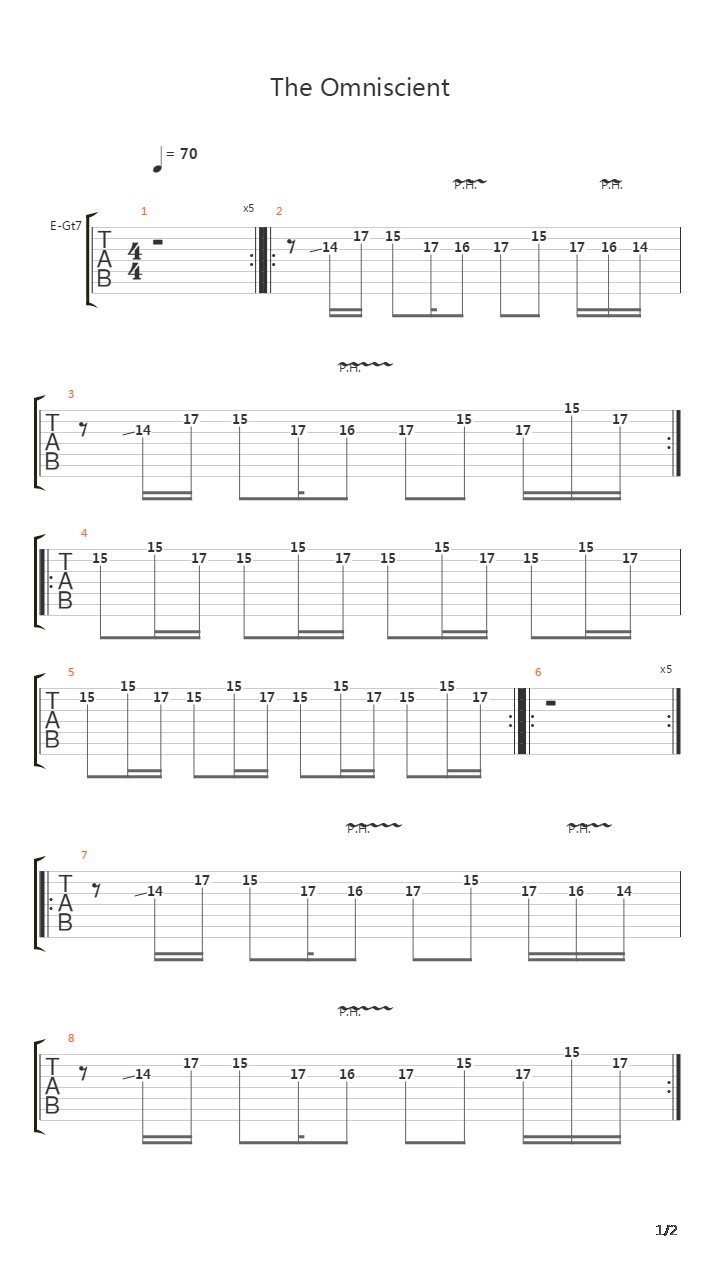 The Omniscient吉他谱