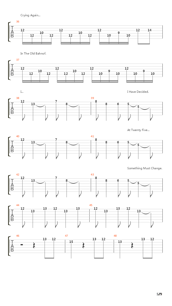 Kreuzberg吉他谱