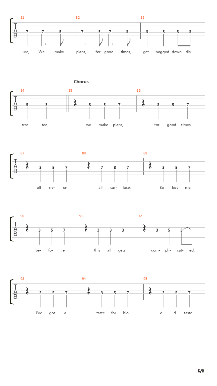 Plans吉他谱