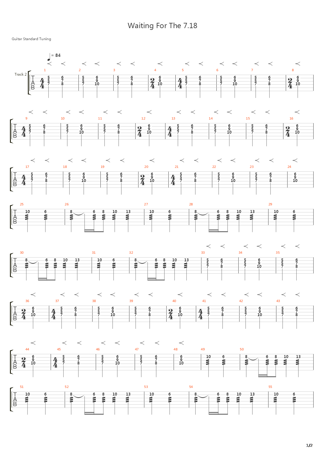 Waiting For The 7 18吉他谱