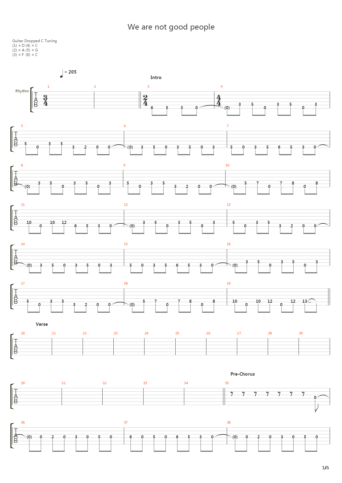 We Are Not Good People吉他谱