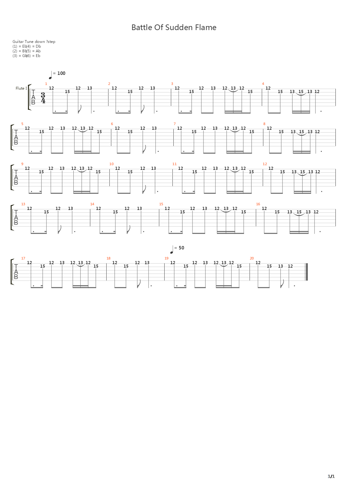 Battle Of Sudden Flame吉他谱