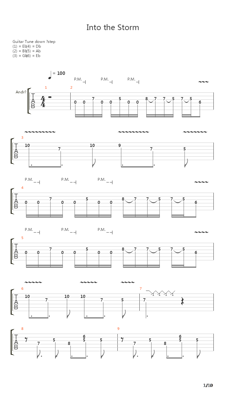 Into The Storm吉他谱