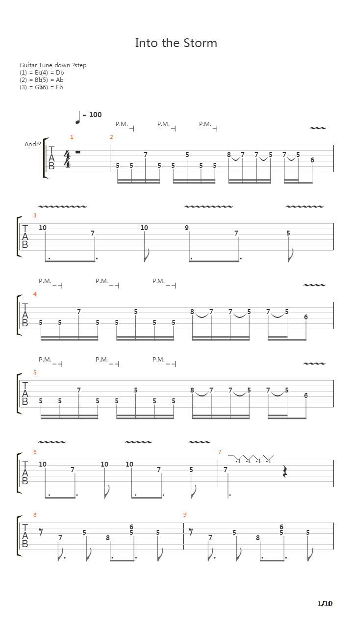 Into The Storm吉他谱