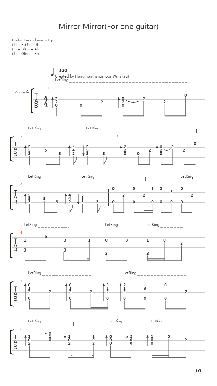 Mirror Mirror吉他谱