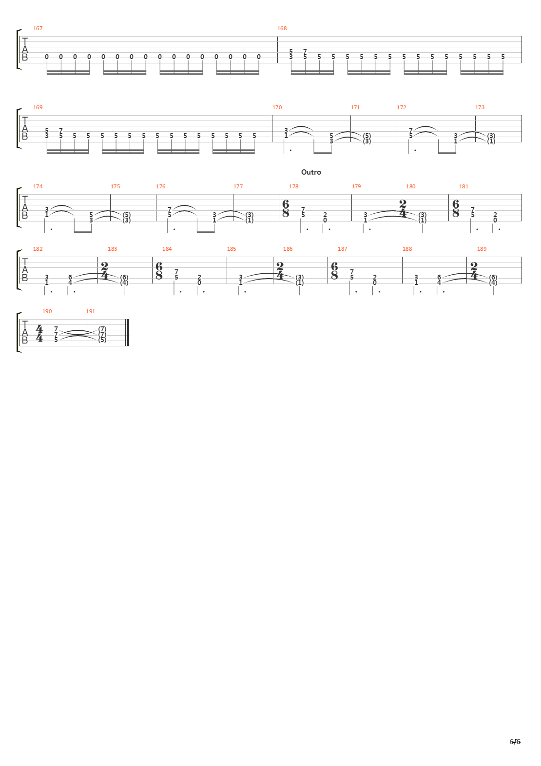 Straight Through The Mirror吉他谱