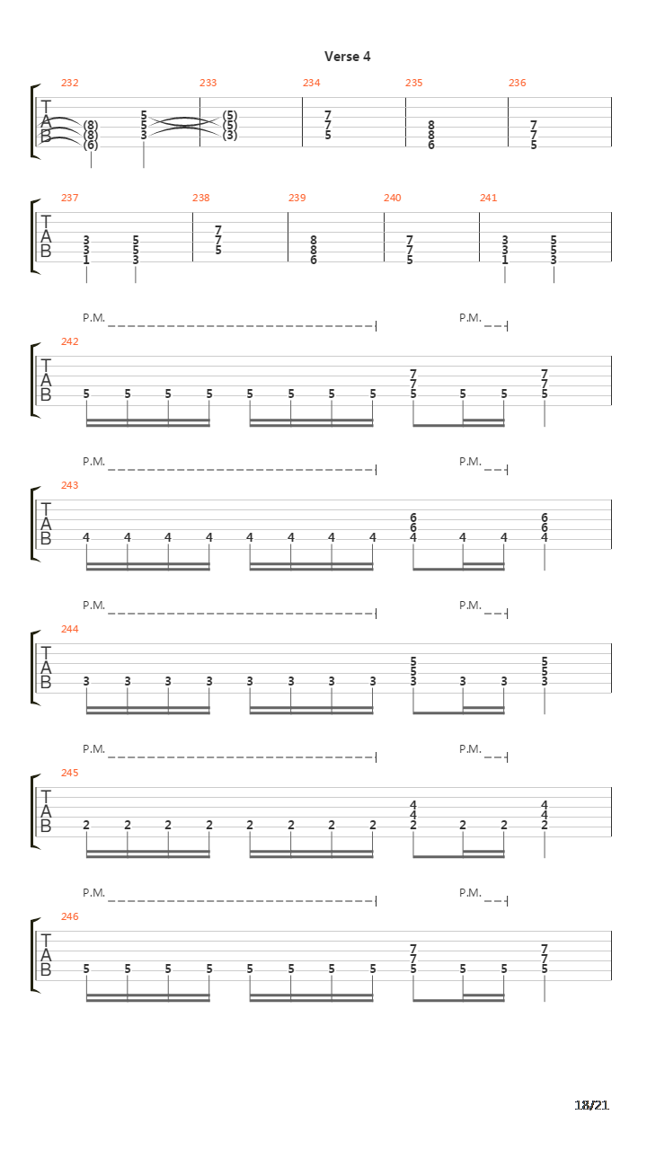 The Script For My Requiem吉他谱