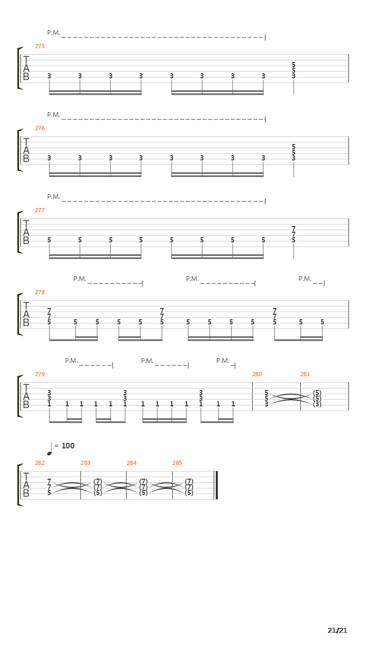 The Script For My Requiem吉他谱