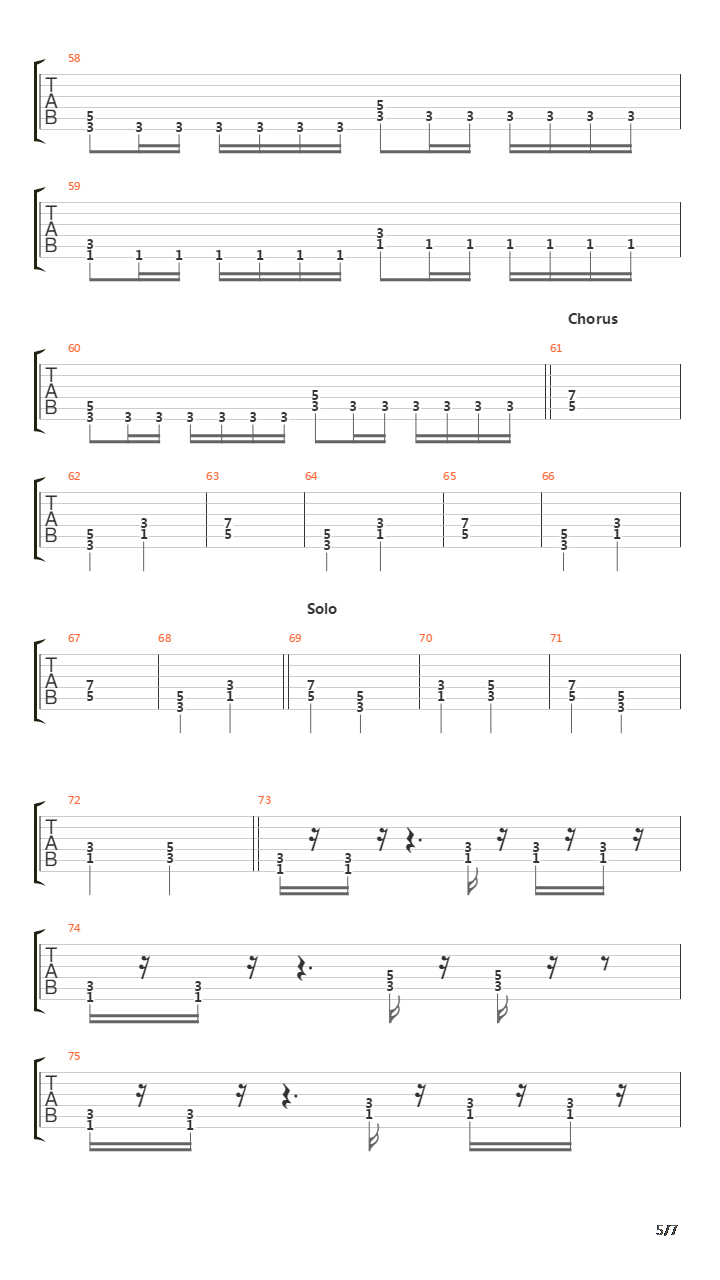Turn The Page吉他谱
