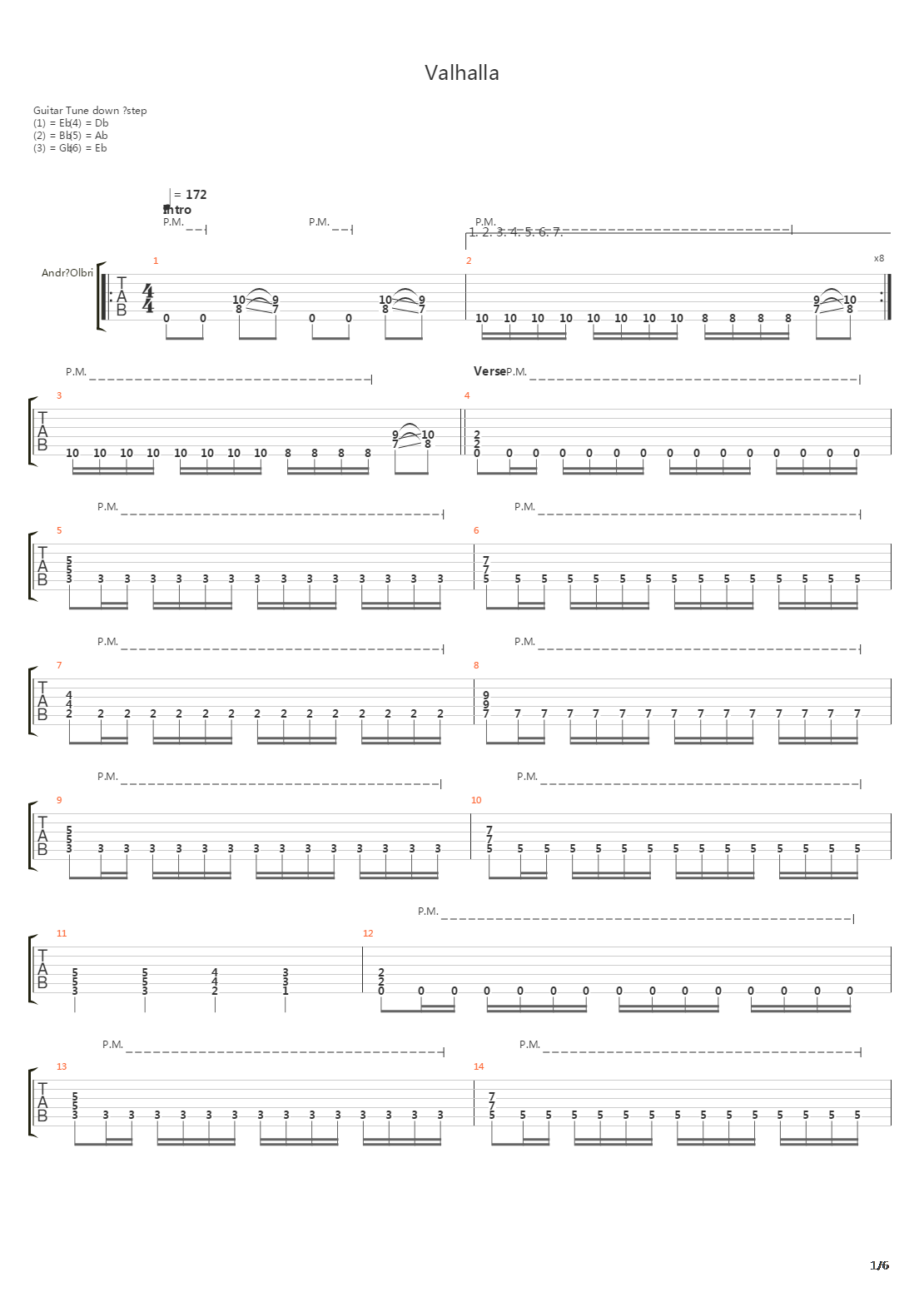 Valhalla吉他谱