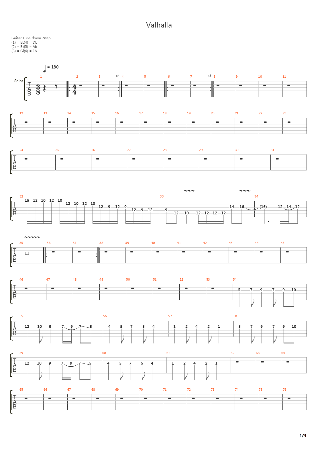 Valhalla吉他谱